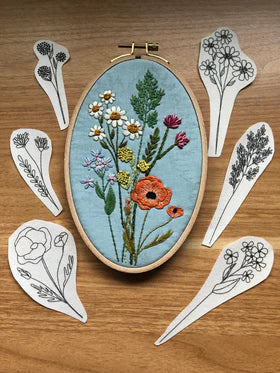 Peel, Stick & Stitch embroidery kits